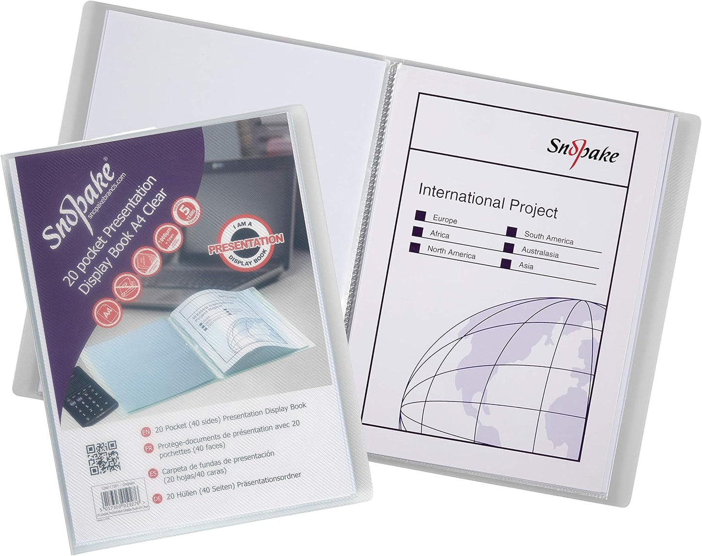 Snopake 20 Pocket Premium Clear Display Book