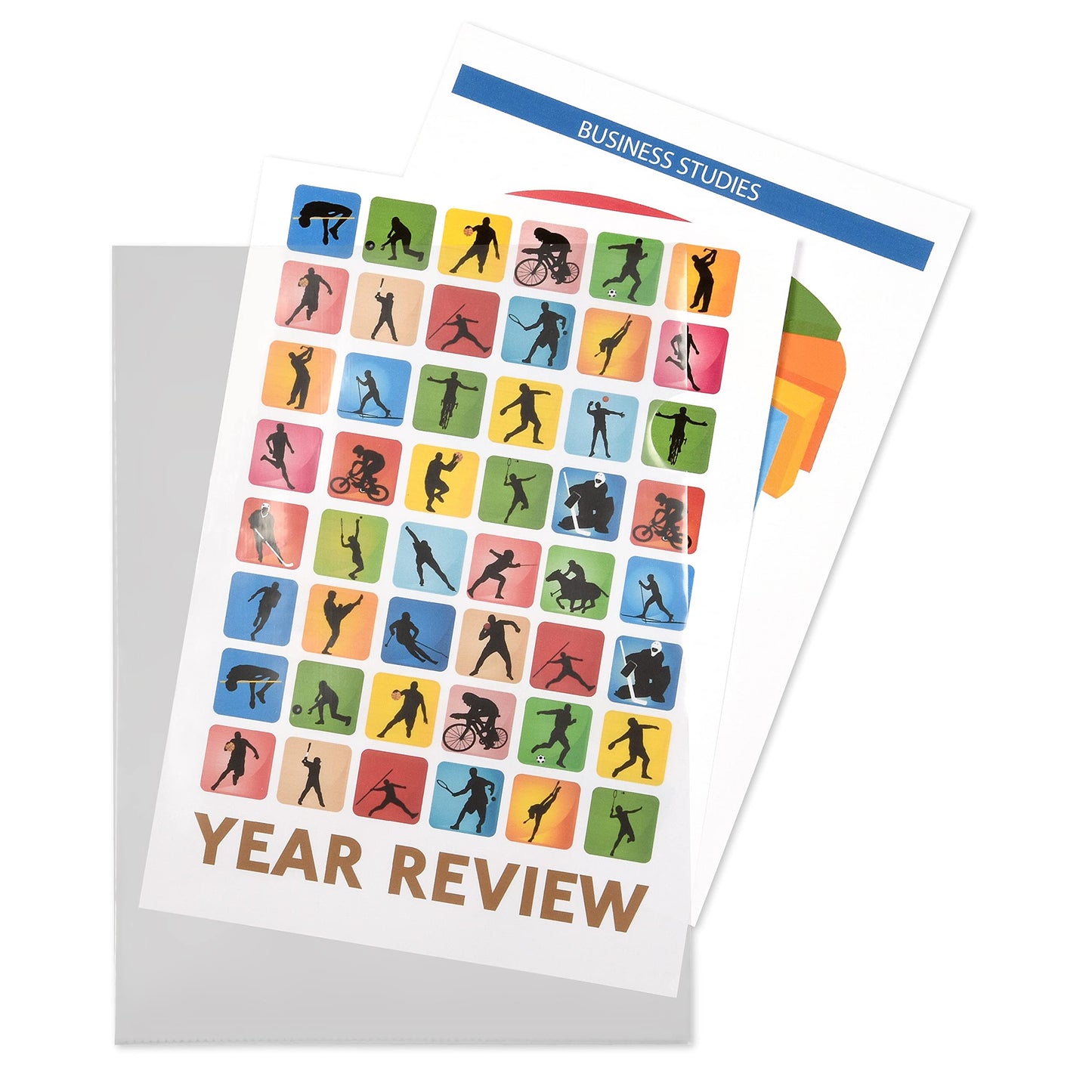 A4 Clear Open Top & Side Report Files Presentation Covers Cut Flush 200 micron 10 or 25