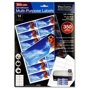 A4 Printer Labels - 25 Sheet Packs