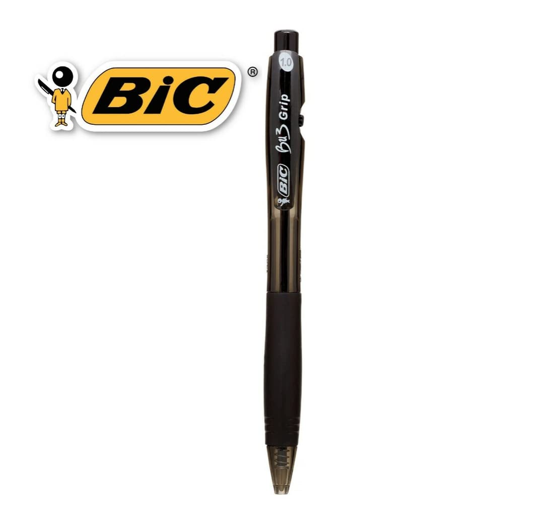 Bic Bu3 Grip 1.0 Retractable Ball Pen 4 Pack