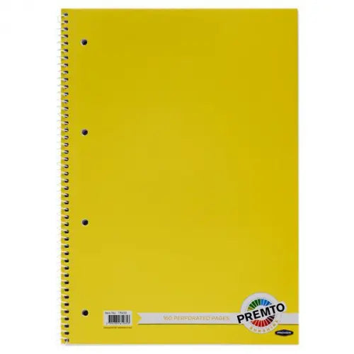 A4 4 Hole Punched Spiral Perforated 160 Page Ruled Notebook