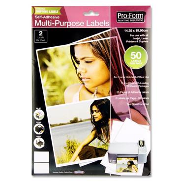 A4 Printer Labels - 25 Sheet Packs
