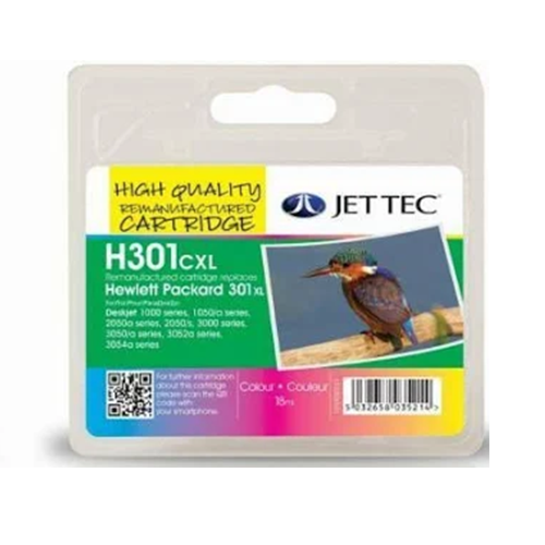 Jet Tec Hewlett Packard 301XL Black or Colour