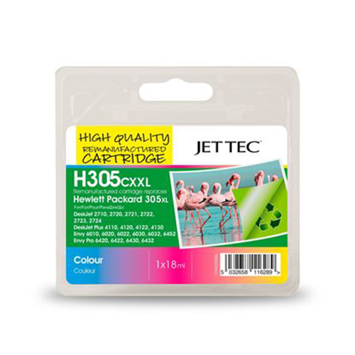 Jet Tec Hewlett Packard 305XL Black or Colour