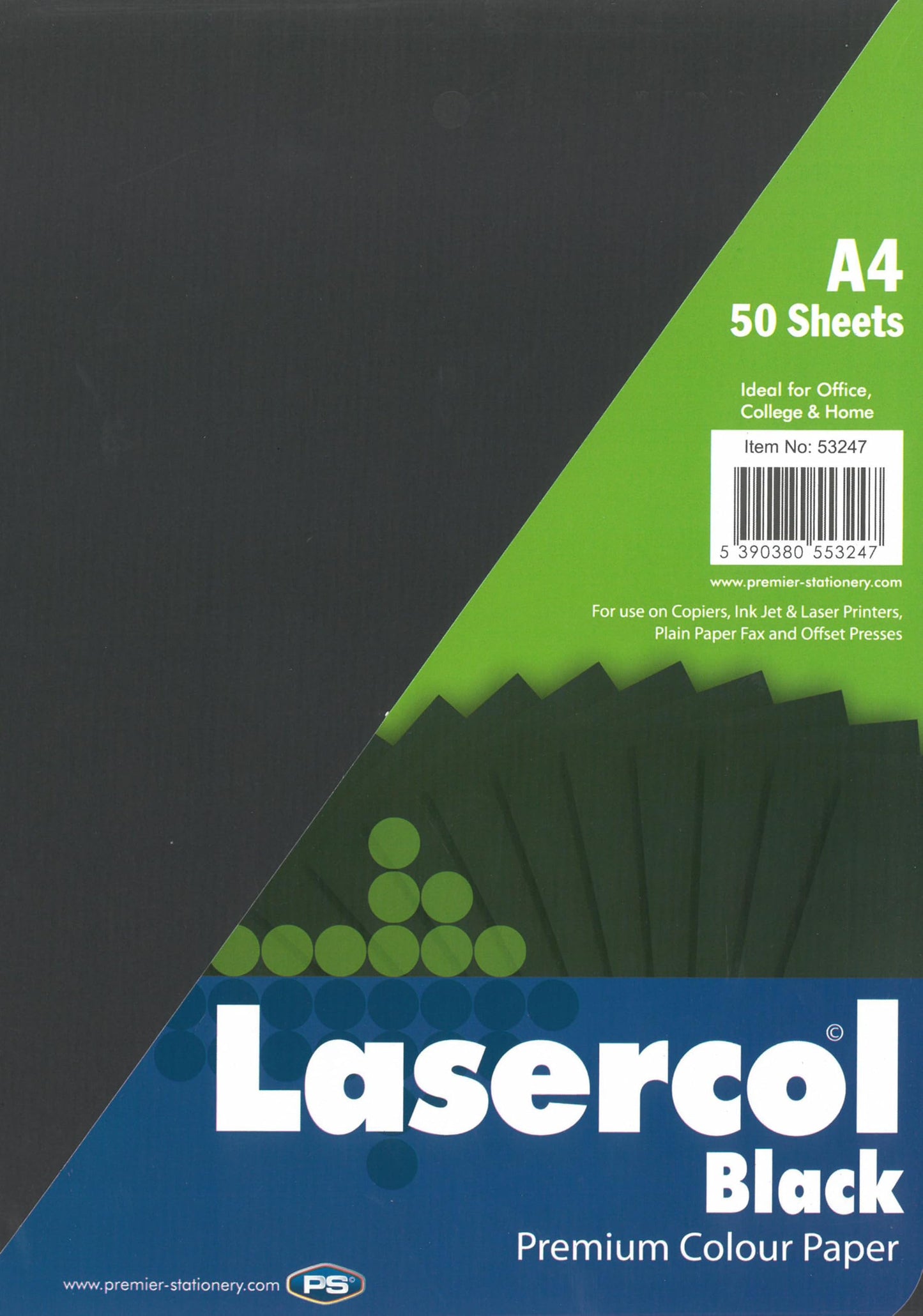 A4 80 GSM Black Colour Paper (Pack of 50 Sheets)