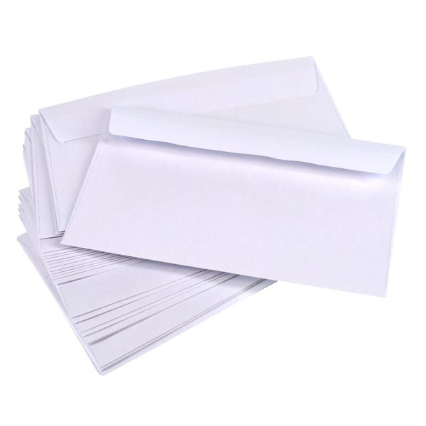 50 x White 3.5" x 6" Peel and Seal Envelopes 89mmx152mm