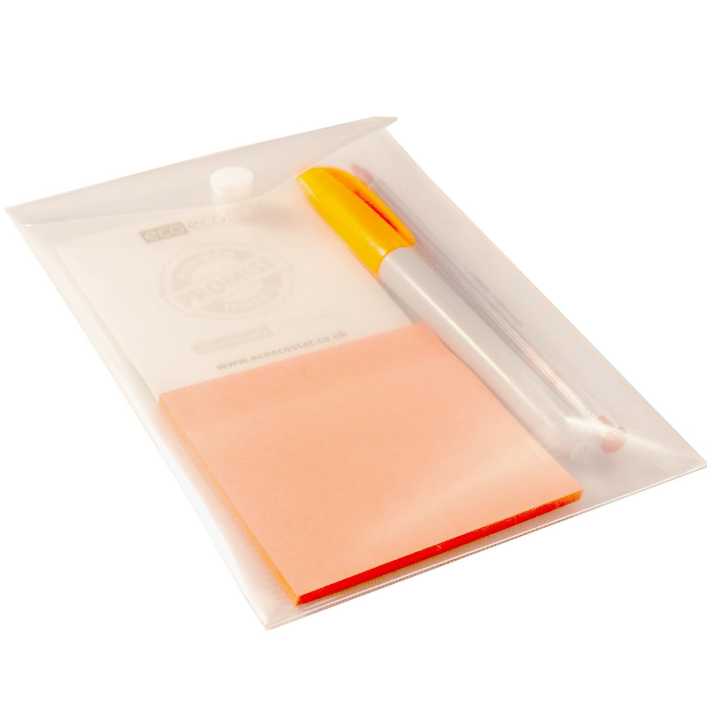 eco-eco Recycled Clear Press Stud Popper Wallets A6, A5 or A4
