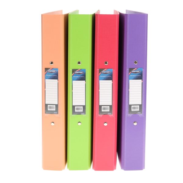 A4 Polyproylene Ringbinders Pastel 4 Colour Choice