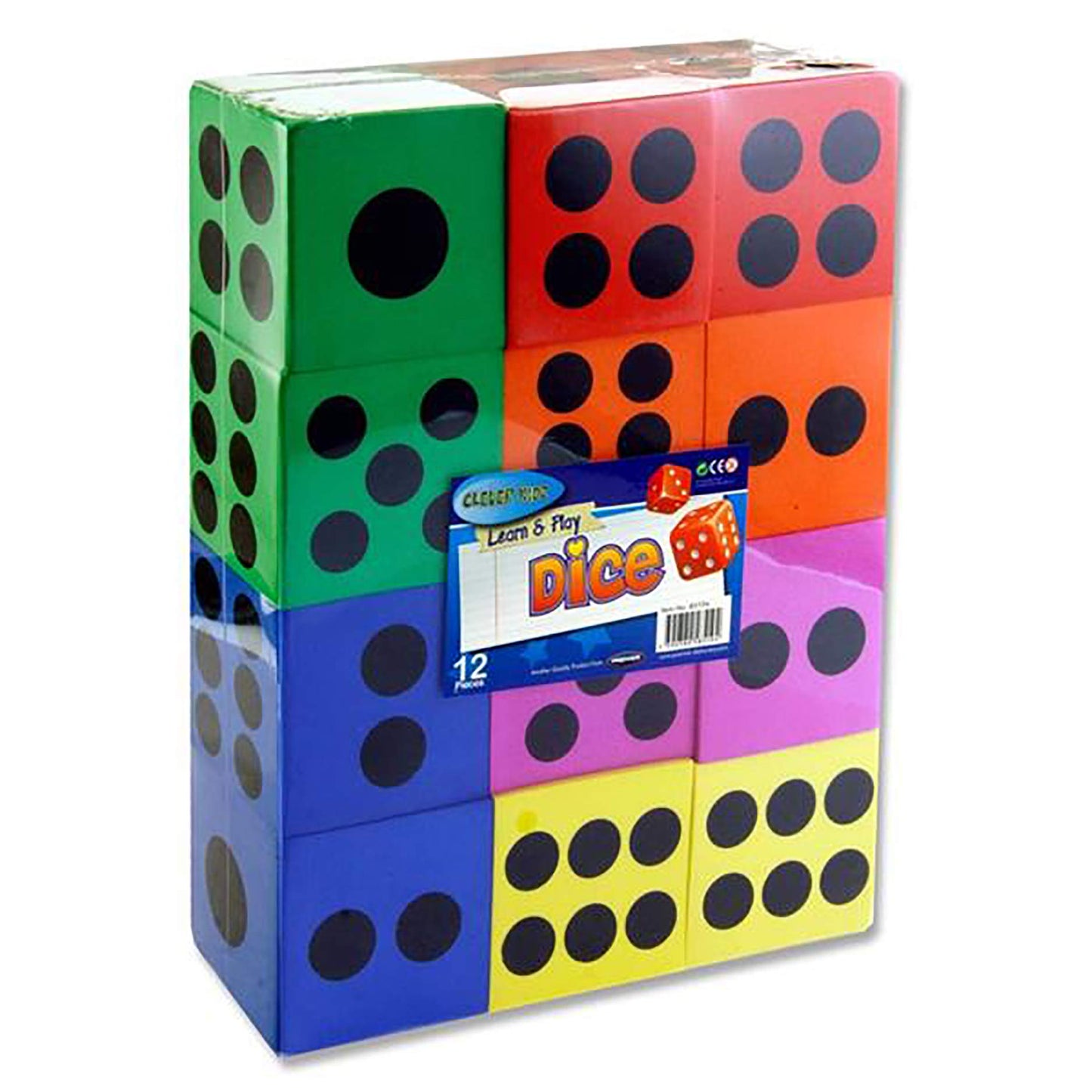 Premier Stationery Clever Kidz Eva Foam Number Dice Pack of 12