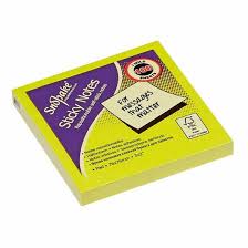 Snopake Sticky Notes 76x76mm 100 Sheets Neon 4 Colours