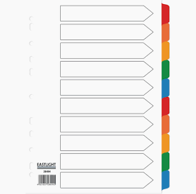 Eastlight Numbered Subject Dividers 5, 10 or 15 Part