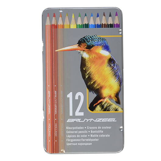 Bruynzeel 12 Color Pencils in Metal Tin