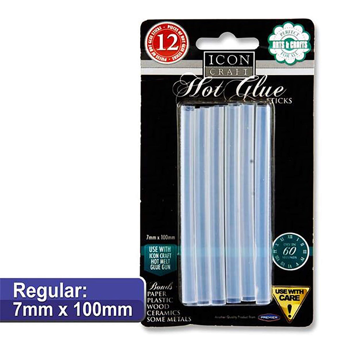 Ice Hot melt Glue Gun Sticks 7mm x 100mm Pack of 12