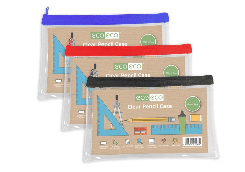 eco-eco Long 90% Recycled Clear Pencil Cae 20cmx13cm