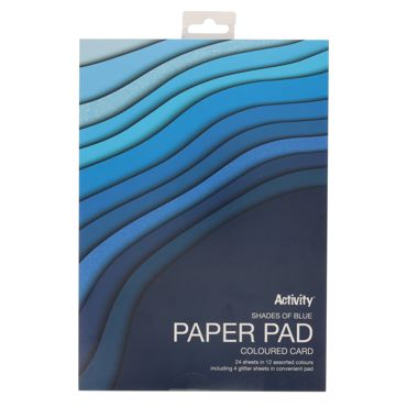 A4 180gsm Paper Pad Coloured Card 8 Options