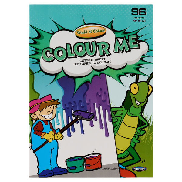 Premier 96 Page A4 Colouring Book Green