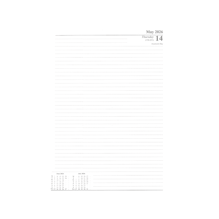 A5 2026 Day To Page Diaries
