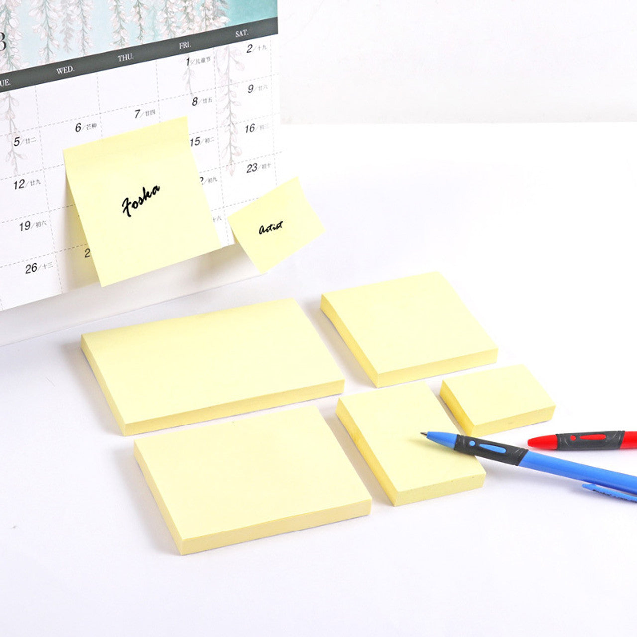Foska 100 x 75mmx125mm Yellow Sticky Notes