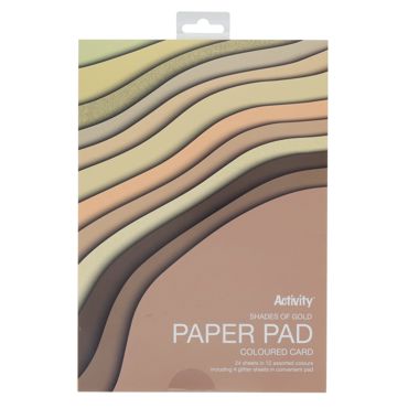 A4 180gsm Paper Pad Coloured Card 8 Options