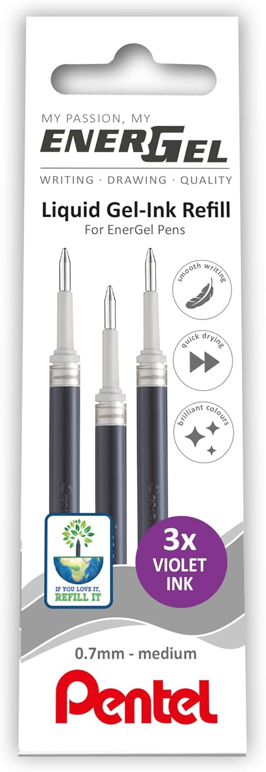 3 x Pentel LR7 EnerGel Refills 8 Colour Choice