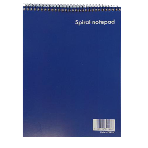 Spiral Bound A5 Notebook 200 Pages (100 Sheets) White Ruled Paper