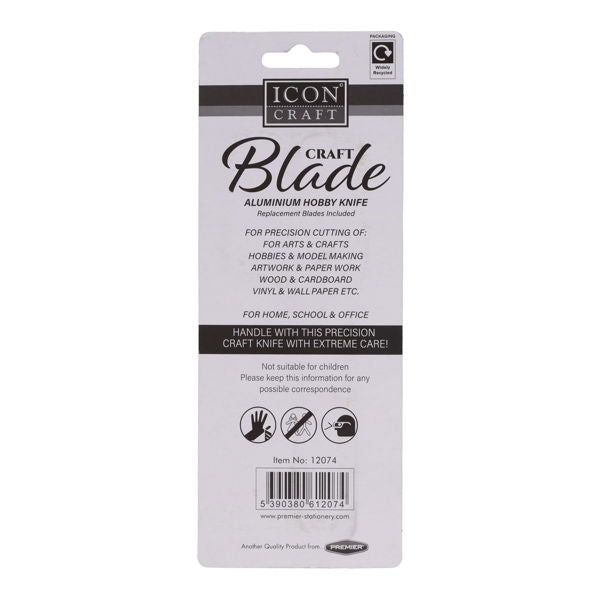 Metal Craft Knife with Spare Blades - Scalpel Style