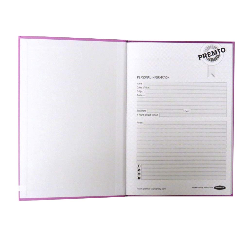 Premto A5 Casebound Hardcover Notebook 4 Colours 160 Pages