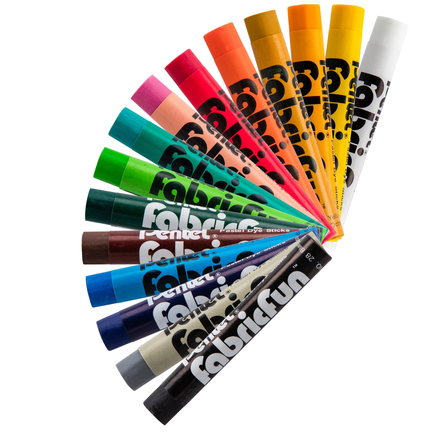 Pentel PTS15 Fabric Fun Pastel Dye Sticks Assorted Pack of 15