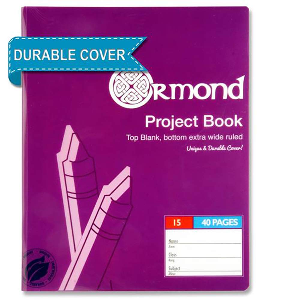 Premier Stationery Ormond 40 Page No.15 Durable Cover Project Book