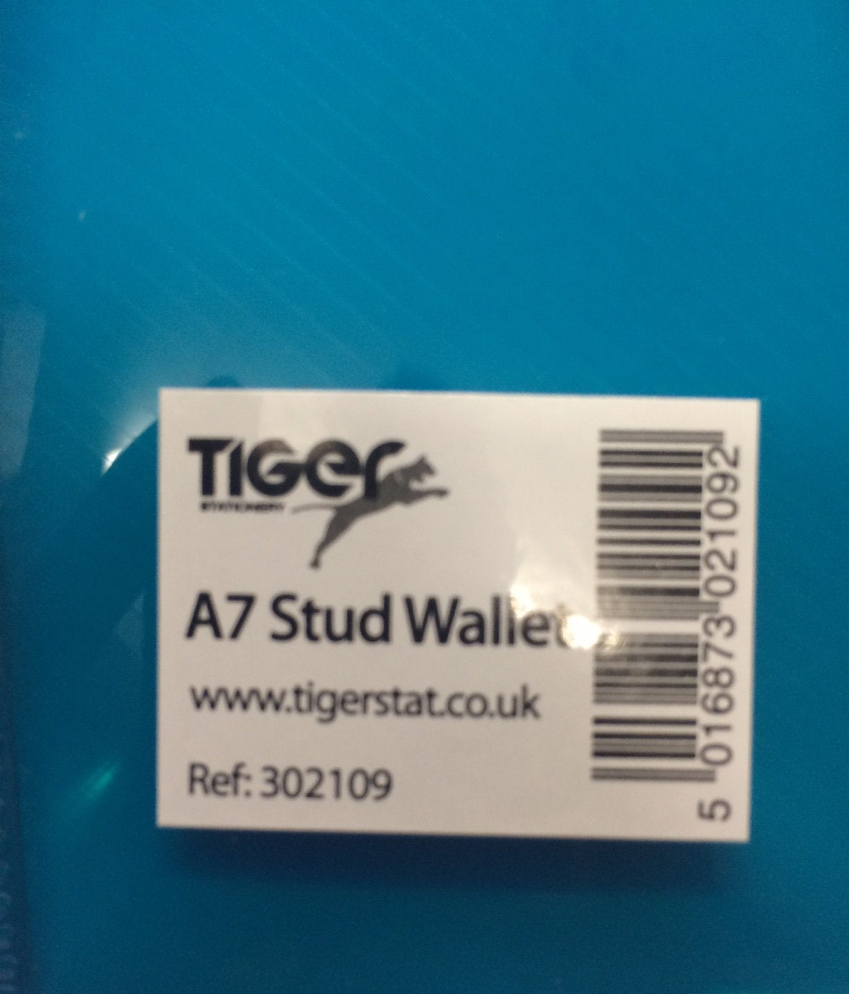 Tiger A7 Coloured Document Stud Wallets Pack of 5