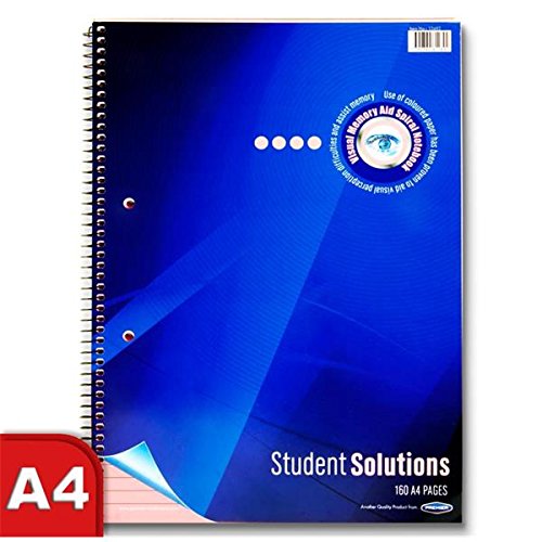 A4 Student Solutions Spiral Bound Visual Memory Pad - Pink