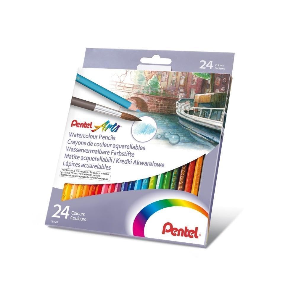 Pentel Arts Watercolour Pencils 12 or 24