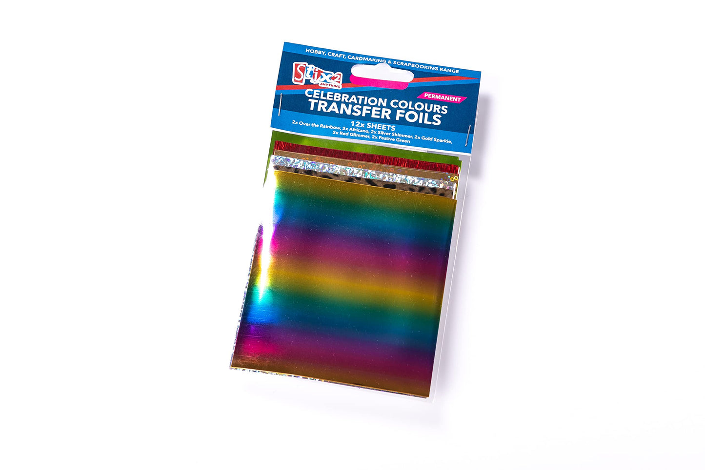 12 SHEETS TRANSFER FOILS CELEBRATION COLOURS RAINBOW SHIMMER SHINY LEOPARD PRINT