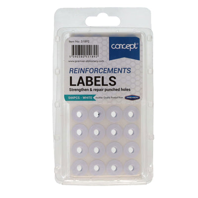Ring Reinforcement Hole Reinforcers - 544 White