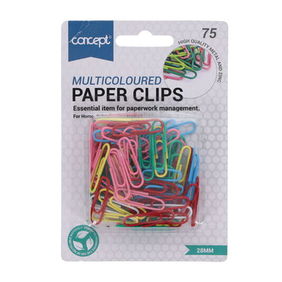 75 x 28mm Multicoloured Paper Clips