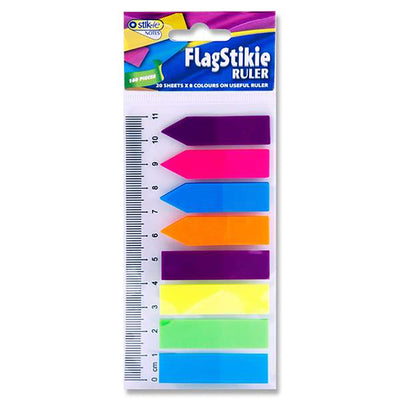 Premier Stationery 11 cm Stik-ie Notes Flag Page Markers on Ruler W2155715
