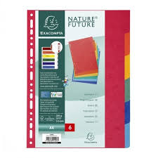 Exacompta A4 Plain 6 Part Board Dividers