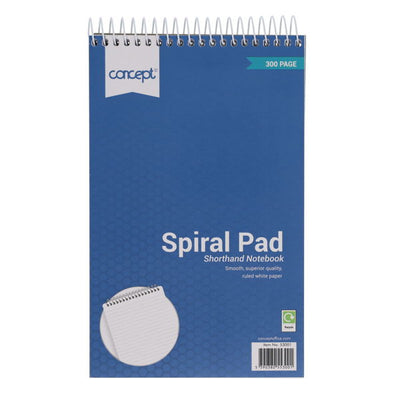 LPC DIRECT Spiral Bound Shorthand Notebook 160 Pages (80 Sheets) White Ruled Paper (Copy)