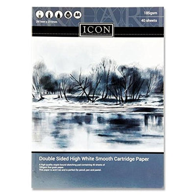 Icon Spiral Bound Sketch Book A4 185gsm 40 Sheet