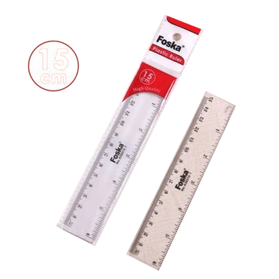 Clear Plastic 6" 15cm Plastic Ruler