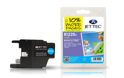 Jet Tec Compatible Ink Cartridge for Brother LC1220 - Cyan