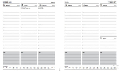 Quarto 2026 Black Week To View Padded Diary