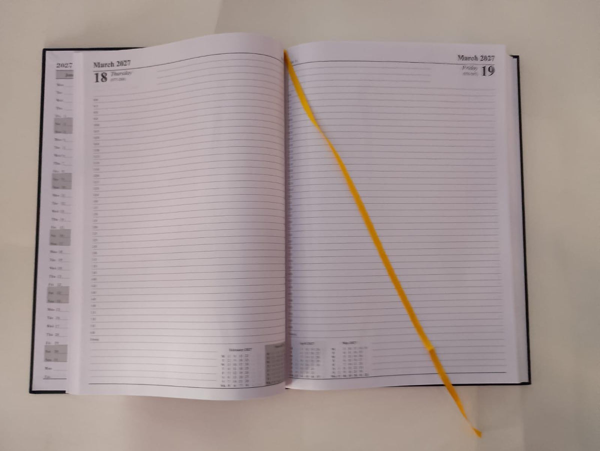 A4 2027 Day To Page APPOINTMENT Diaries Black Only
