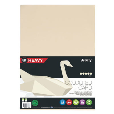 A4 220gsm Card Ivory or White 50 Sheets
