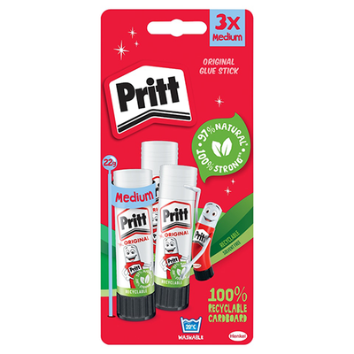 Pritt Stick 22g Medium 3 Pack