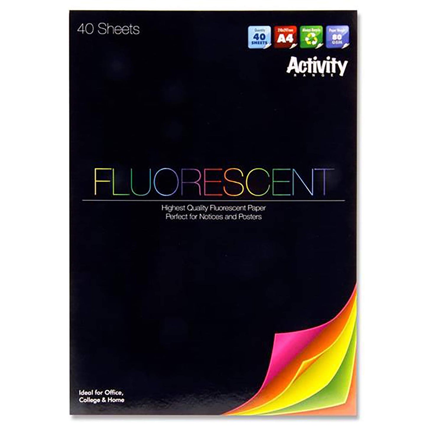 A4 Premier Activity Fluorescent Pad 40 Sheets