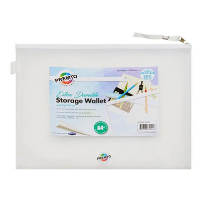 A4+ Extra Durable Storage Wallet - Ice Clear Pearl