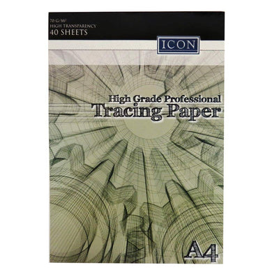 Icon A4 70gsm Profesional Tracing Paper 40 Sheet Pad