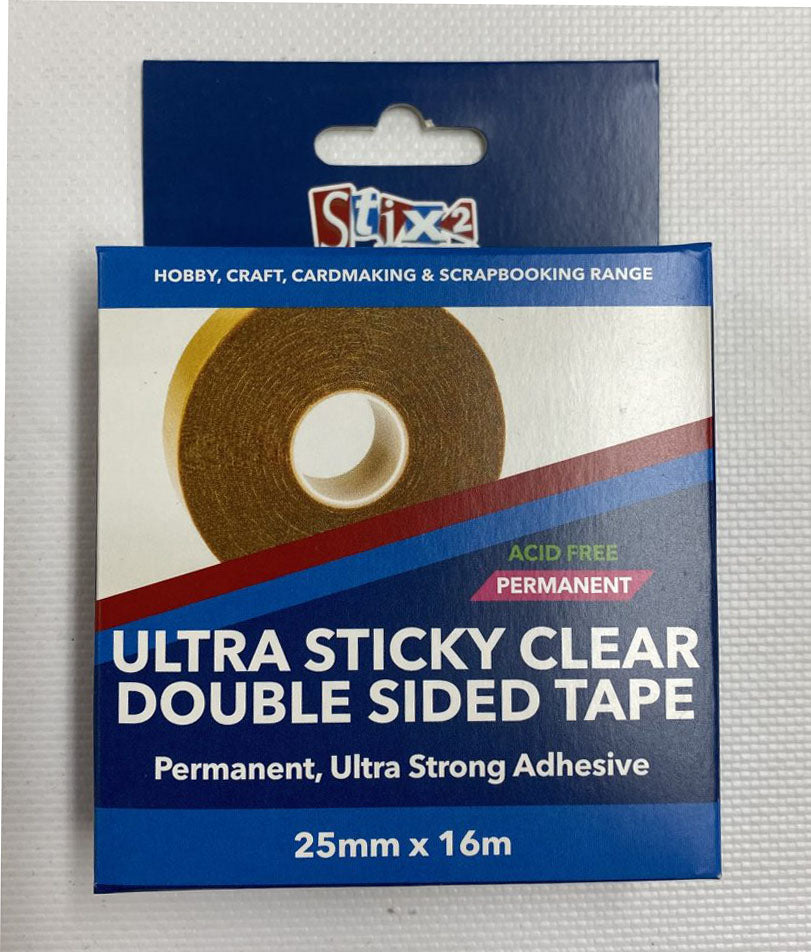 Stix2 Double Sided Polyester Ultra Sticky Clear Tape
