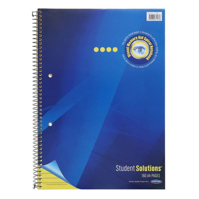 A4 Student Solutions Spiral Bound Visual Memory Pad - Yellow